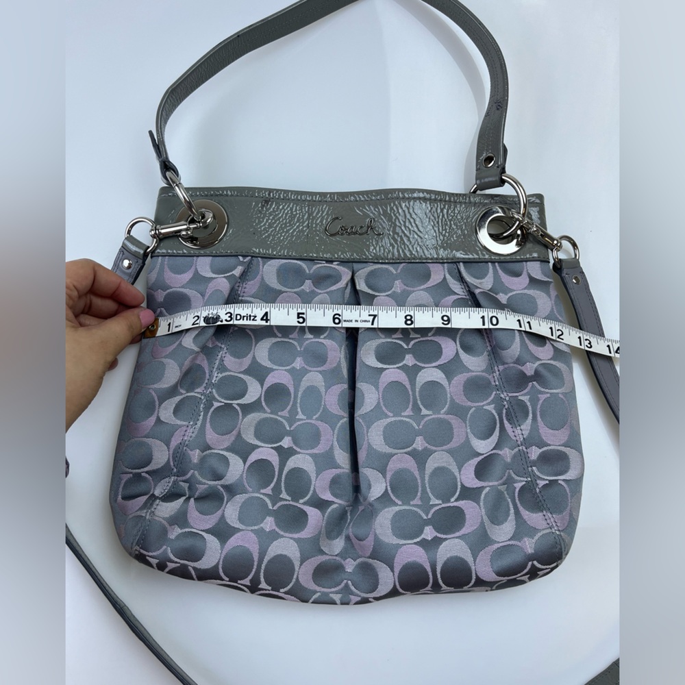 Coach Ashley Grey Monogram Crossbody with Sling N239-15 - Picture 9 of 10